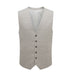 Skopes Charlie Suit Waistcoat For Men in Stone Beige Check, 36R-62R
