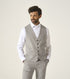 Skopes Charlie Suit Waistcoat For Men in Stone Beige Check, 36R-62R