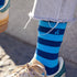 Sky Blue Striped Bamboo Socks
