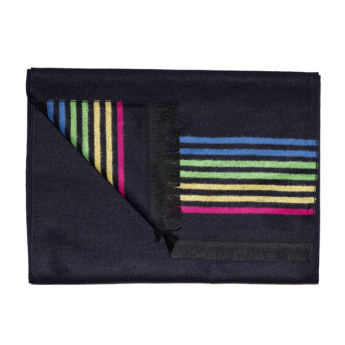 Black Fine Stripe Bamboo Scarf
