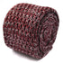 knitted maroon and white speckled ties