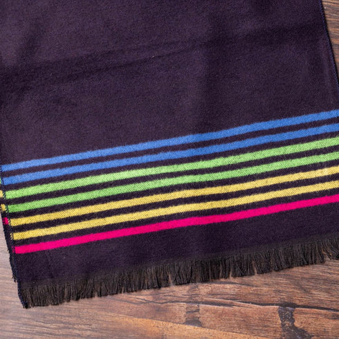 Black Fine Stripe Bamboo Scarf