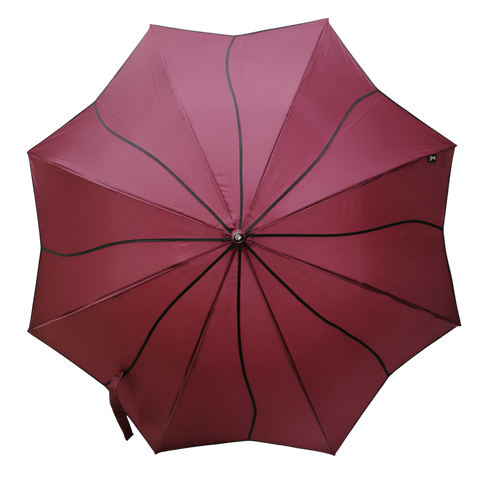 Everyday Swirl Stick Umbrella Burgundy