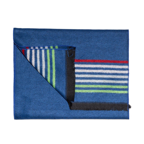 Navy Fine Stripe Bamboo Scarf