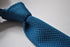 plain teal skinny knitted tie with pointed end