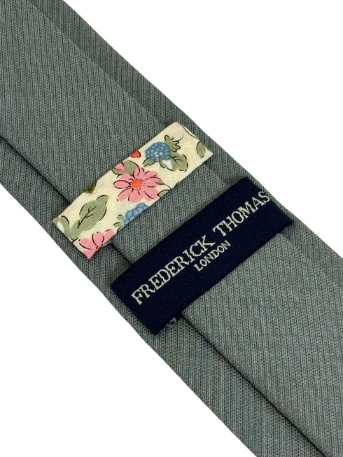 sage green linen tie