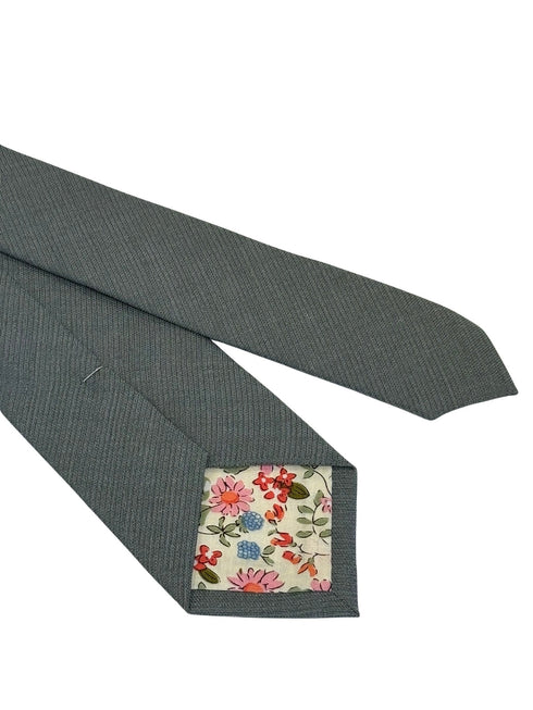 sage green linen tie