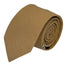 caramel beige plain linen tie