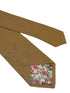 caramel beige plain linen tie