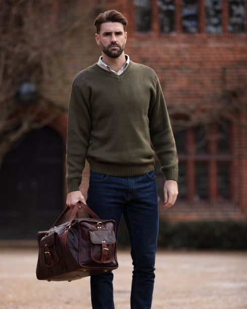 Stamford – Handmade Vintage Leather Travel Bag / Holdall