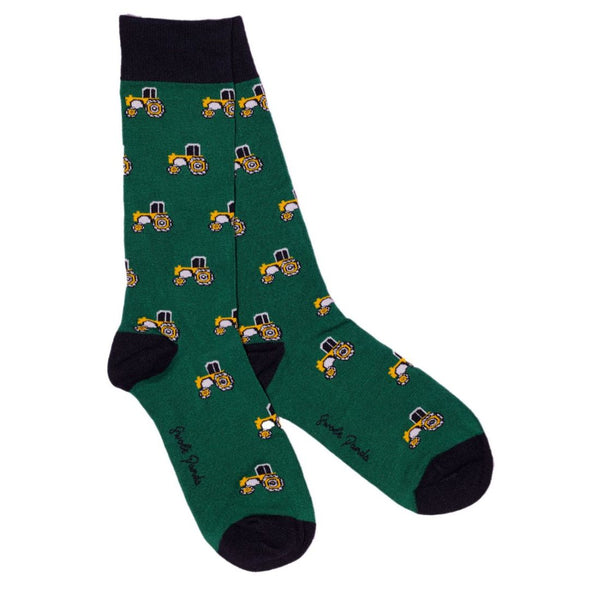 Tractor Bamboo Socks (Comfort Cuff)