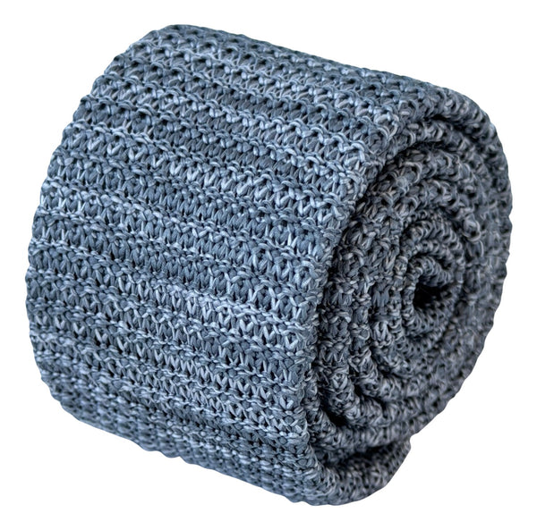 speckled grey skinny knitted tie