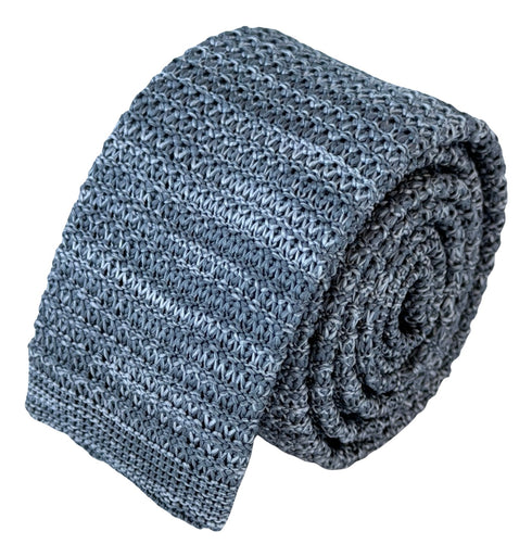 speckled grey skinny knitted tie