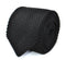 plain black knitted 8cm men's tie