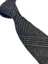 chestnut check tweed wool tie