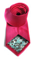 bright pink tie with a very subtle stripe