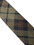 brown check tweed slim wool tie