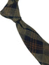 brown check tweed slim wool tie