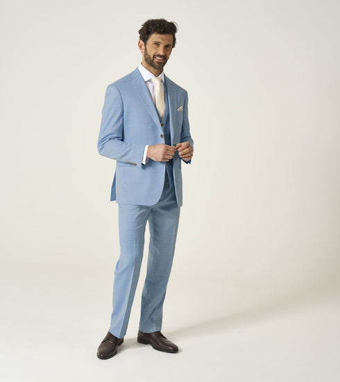 Skopes Lucien Suit Waistcoat For Men in Sky Blue, 34R-62R