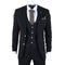 IM32 - Men's Black 3 Piece Tailored Fit Suit