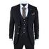 IM32 - Men's Black 3 Piece Tailored Fit Suit