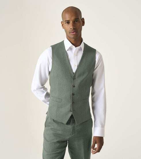 Skopes Calvados Suit Waistcoat For Men in Sage, 36R-64R