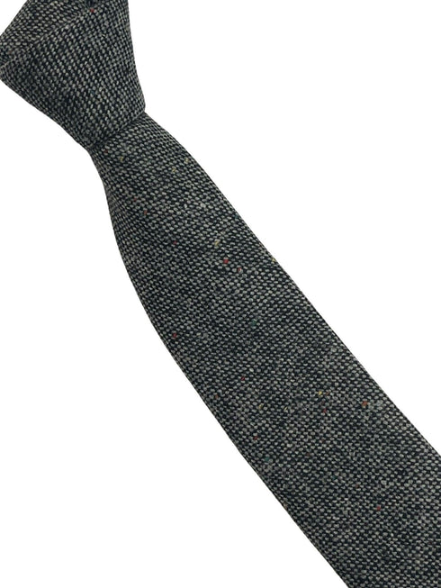 dark grey speckled tie