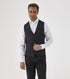 Skopes Darwin Suit Waistcoat For Men's in Black Stripe, 34S to 72L