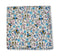 ivory and blue floral cotton pocket square