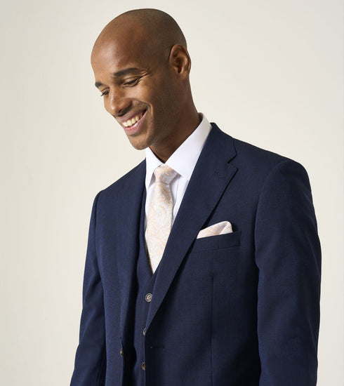 Skopes Caspian Suit Tailored Fit Jacket For Men in Navy Blue, 36S-64L