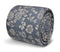 medium blue and white flower design 100% cotton tie