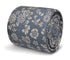 medium blue and white flower design 100% cotton tie