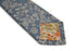 medium blue and white flower design 100% cotton tie