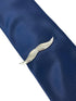 moustache design silver tie clip