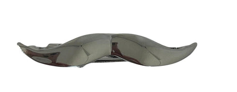 moustache design silver tie clip