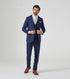 Skopes Men's Tailored Fit Suit Trouser Herringbone Jude in Navy Waist 32 to 56