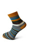 grey multicoloured striped men's socks gold, blue
