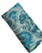 turquoise teal blue paisley pocket square 100% silk