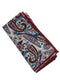 ivory and multicoloured paisley 100% cotton pocket square