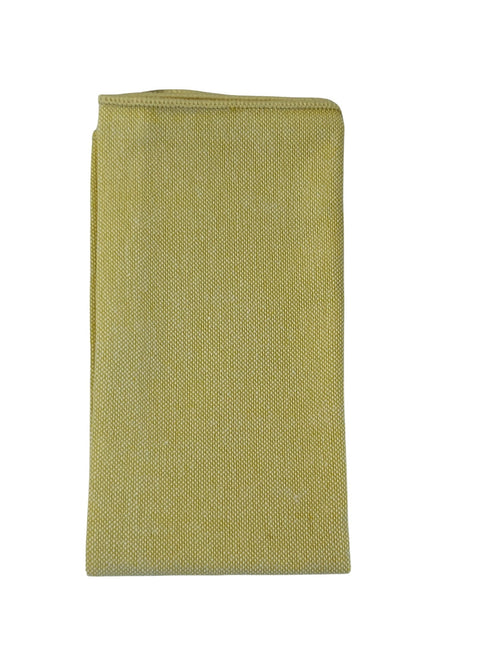 lemon yellow cotton pocket square