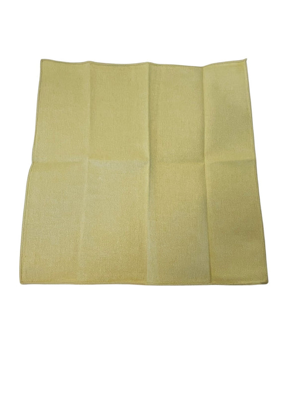 lemon yellow cotton pocket square
