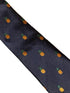 navy tie with pineapple embroidered design