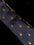 navy tie with pineapple embroidered design