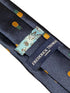 navy tie with pineapple embroidered design