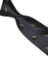 navy tie with embroidered trumpet design