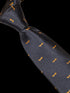 navy tie with embroidered canoe kayak design