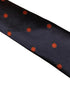 navy tie with embroidered ladybird design