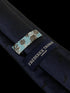 navy dark blue tie with spooky Halloween bat design
