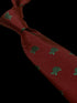 maroon burgundy dark red tie with green turtle marine design