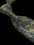 gold & light blue paisley design tie